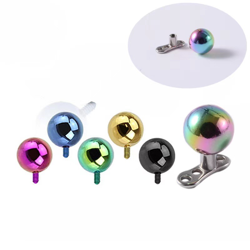 F136 Titanium Alloy External Thread Ball Replacement Ball 4mm-6mm for Lip Piercing Tongue Barbell Internal Thread Bar Adapter - Image 4