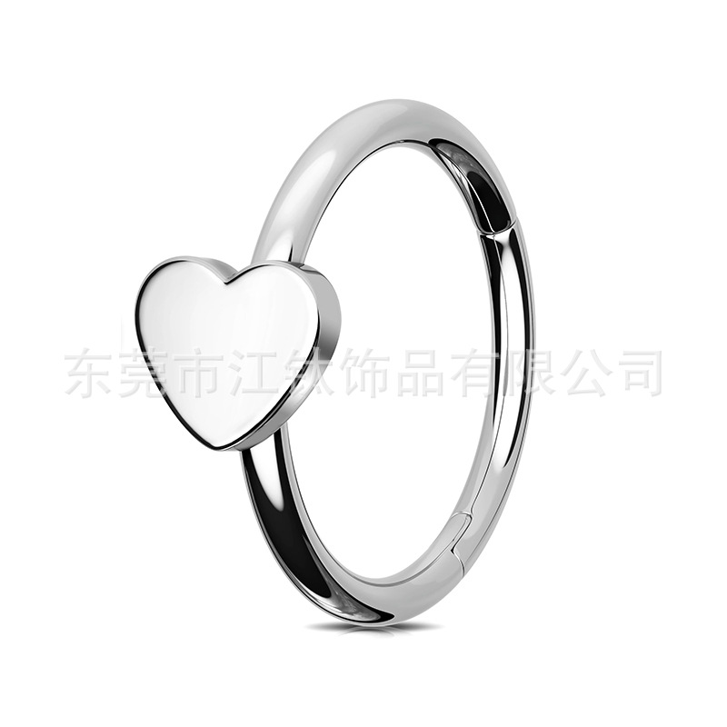 G23 Titanium Lip Nail Closed Ring Five-Pointed Star Cross - ASTM F136 Titanium Alloy Body Piercing Ear Bone Ring - Image 5