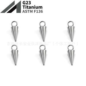 F136 Titanium Pointed Cone Pendant Devil Nail Earrings DIY Piercing Jewelry G23 Alloy Ear Bone Nail