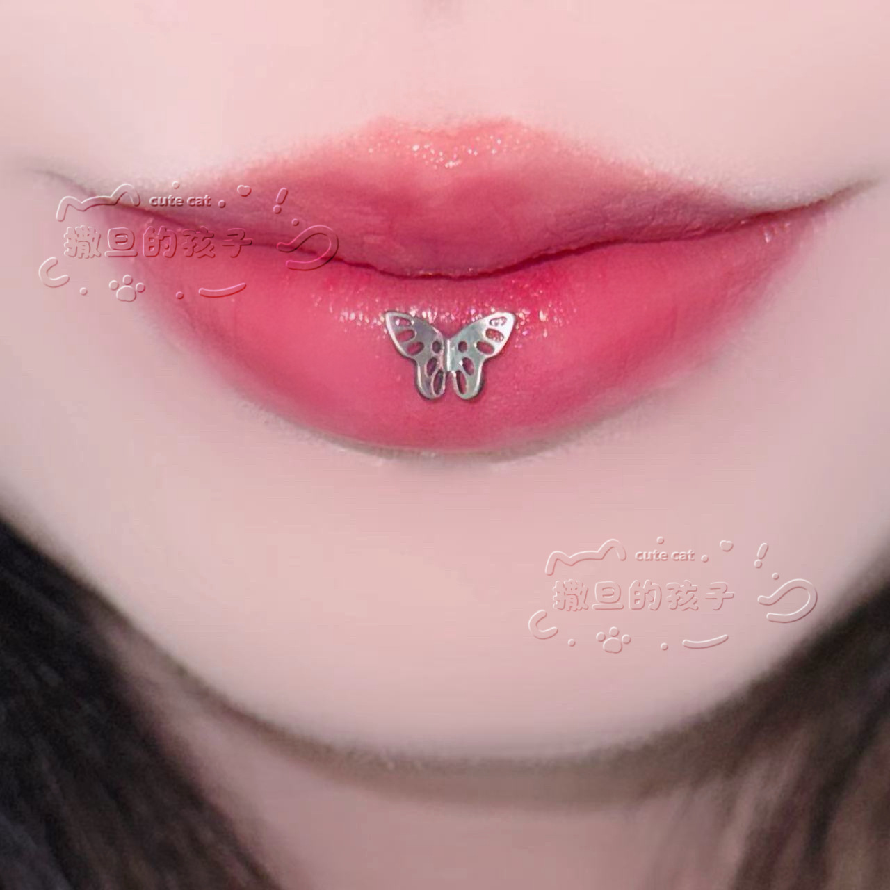 F136 Titanium Alloy Lip Stud Labret Lip Ring Straight Stud Ear Bone Stud - Image 2