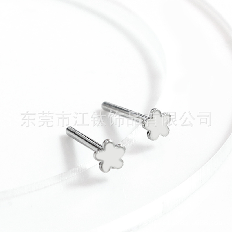 F136 Titanium Plum Star Heart Lip Labret Stud Body Piercing Jewelry Flat Rod - Image 4