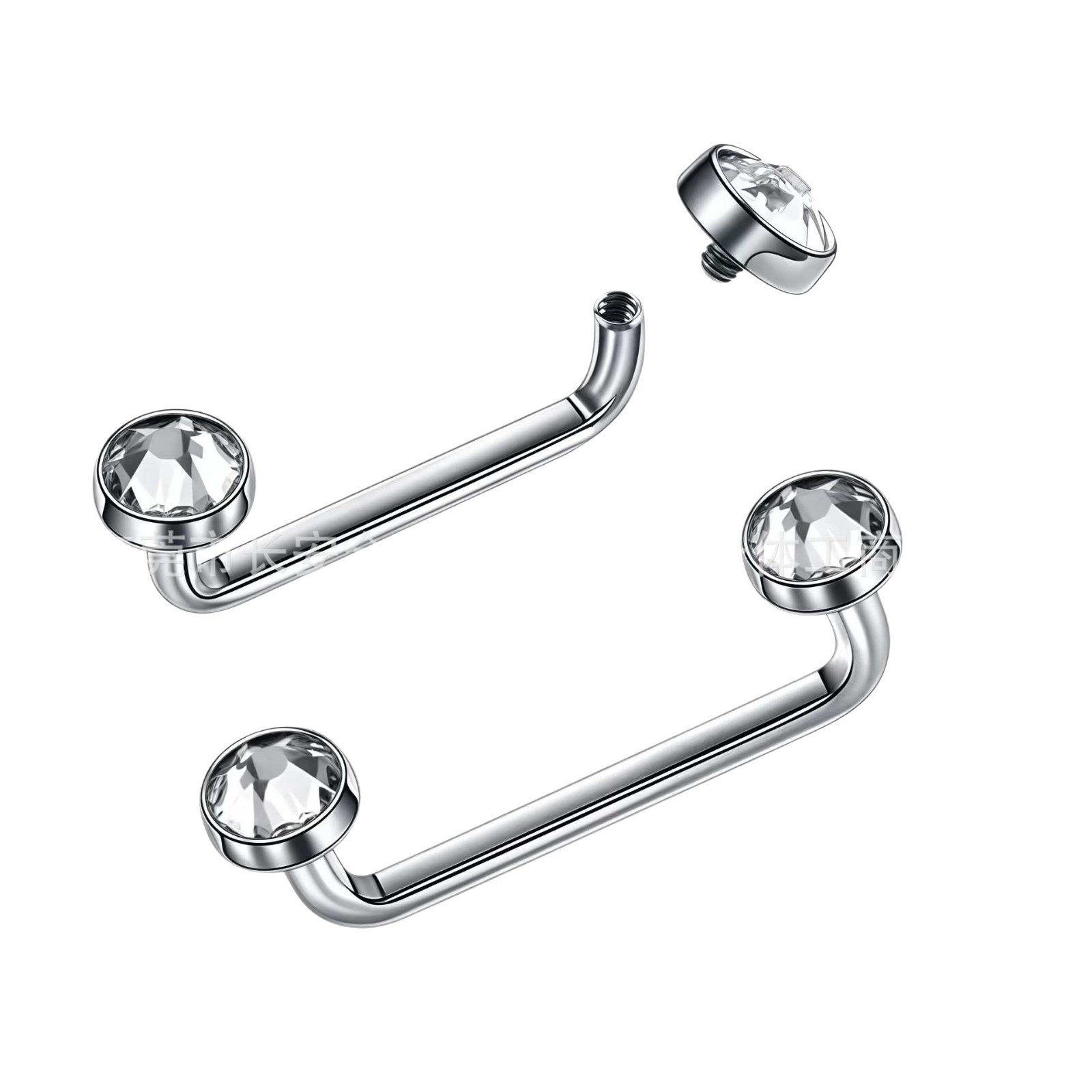 F136 Titanium Alloy Right-Angle Internal Thread Double-Headed Implant Clavicle Nail G23 Titanium Body Piercing Jewelry with Czech Drill - Image 5