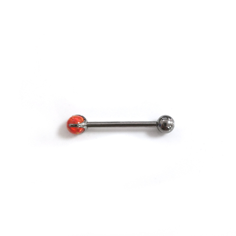 G23 Titanium Tongue Barbell Opal Ball Oral Piercing Jewelry Lip Ear Cartilage - Image 5