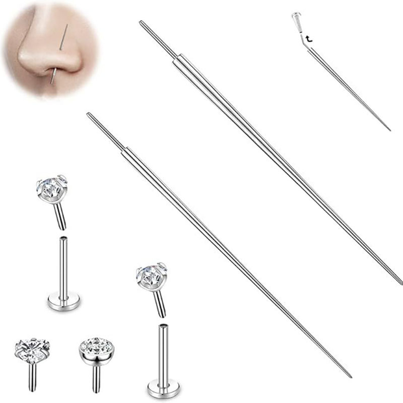 G23 Titanium Plug-In Lip Nail Ear Nail F136 Titanium Alloy Plug-In Ear Bone Nail Polished Body Piercing Jewelry - Image 4