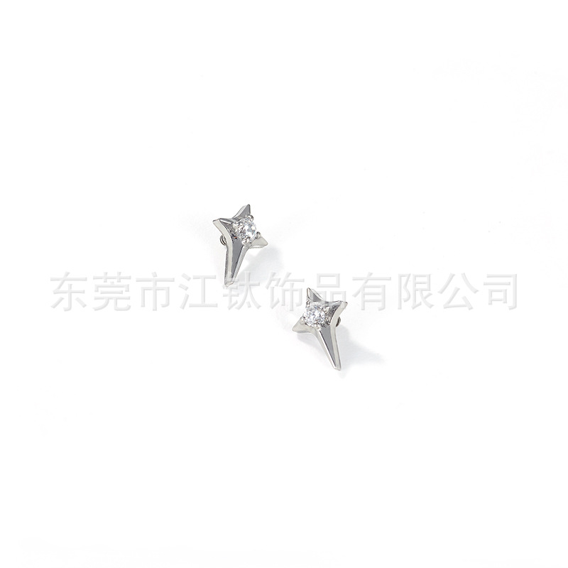 Four Mangxing Star Diamond Earring Cartilage Stud Implant Grade G23 Titanium Alloy Body Piercing Ear Bone Nail 1.2mm - Image 5