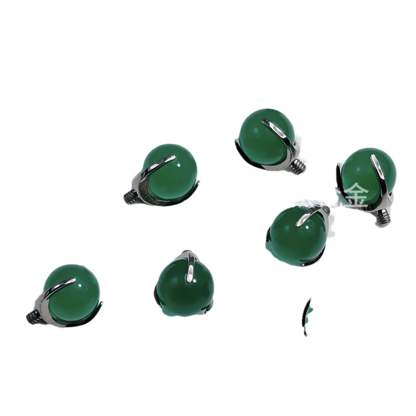 ASTM F136 Titanium Tongue Barbell Internal Thread Natural Agate Drinkable Tongue Piercing Jewelry - Image 5