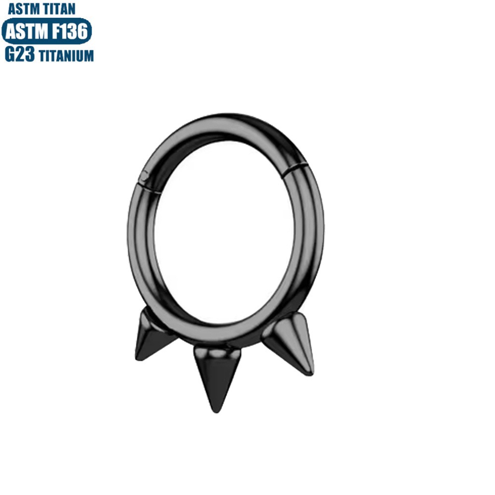 G23 Titanium Seamless Nose Ring Pointed Closed Loop Septum Ring Ear Cartilage Hoop - Image 4