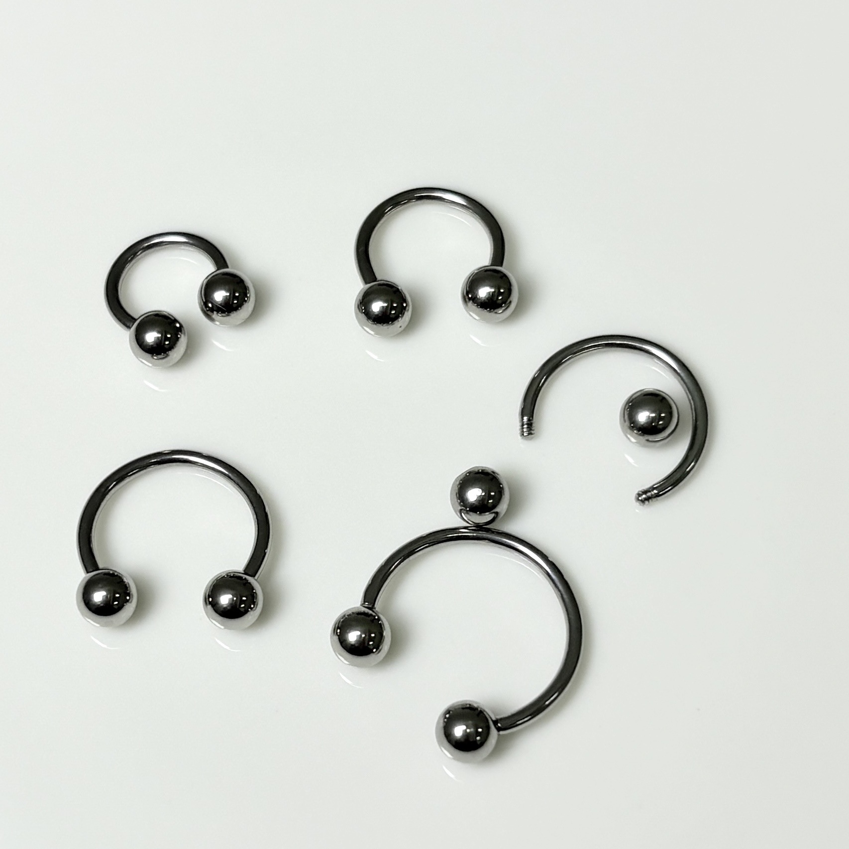 316L Titanium Steel Lip Ring C Ring External Thread Universal Replacement Pole Nose Ring Piercing Accessories - Image 4