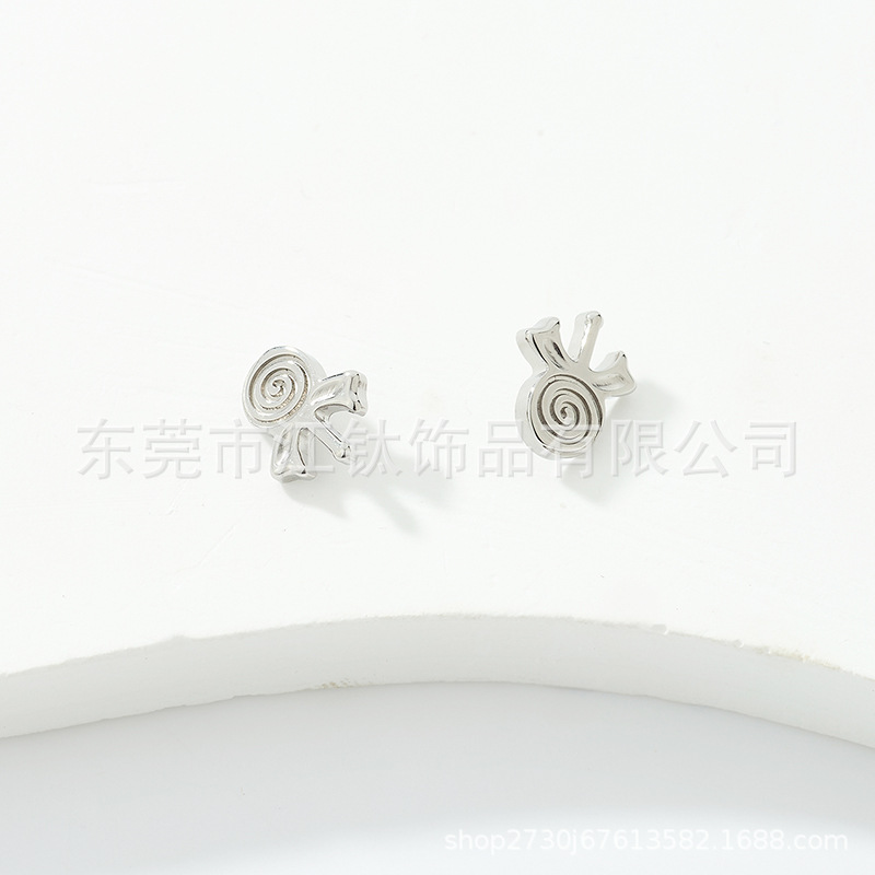 G23 Titanium Lollipop Earring Cartilage Stud Gold CZ Piercing Jewelry - Image 4