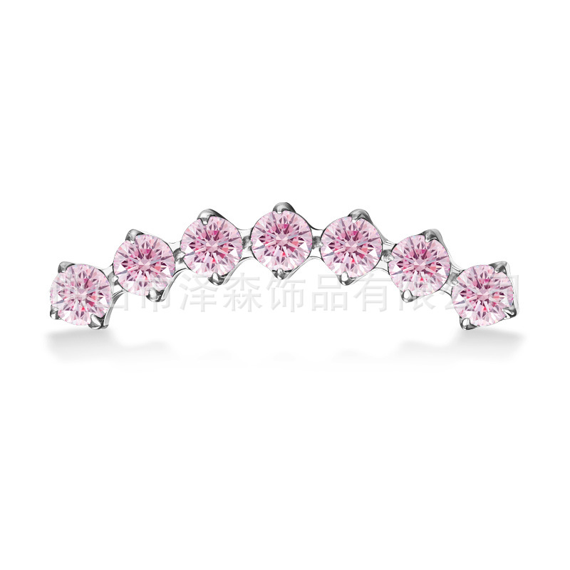 F136 Titanium Ear Studs with 5A Zirconia Cartilage Labret Lip Piercing Jewelry Seven-Stone - Image 5