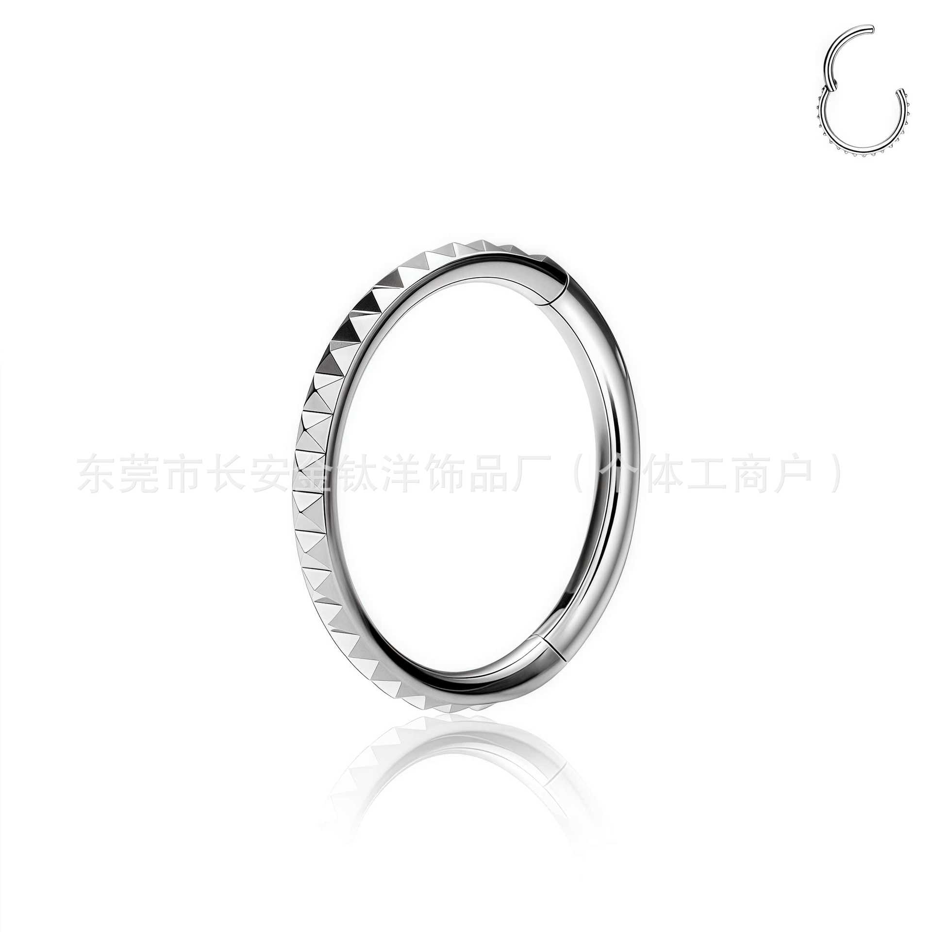 F136 Titanium Engraved Closed Ring, Pinless Seamless Ring, Nose Ring, Lip Ring, Ear Cartilage Stud, G23 Titanium Alloy Piercing Jewelry - Image 4