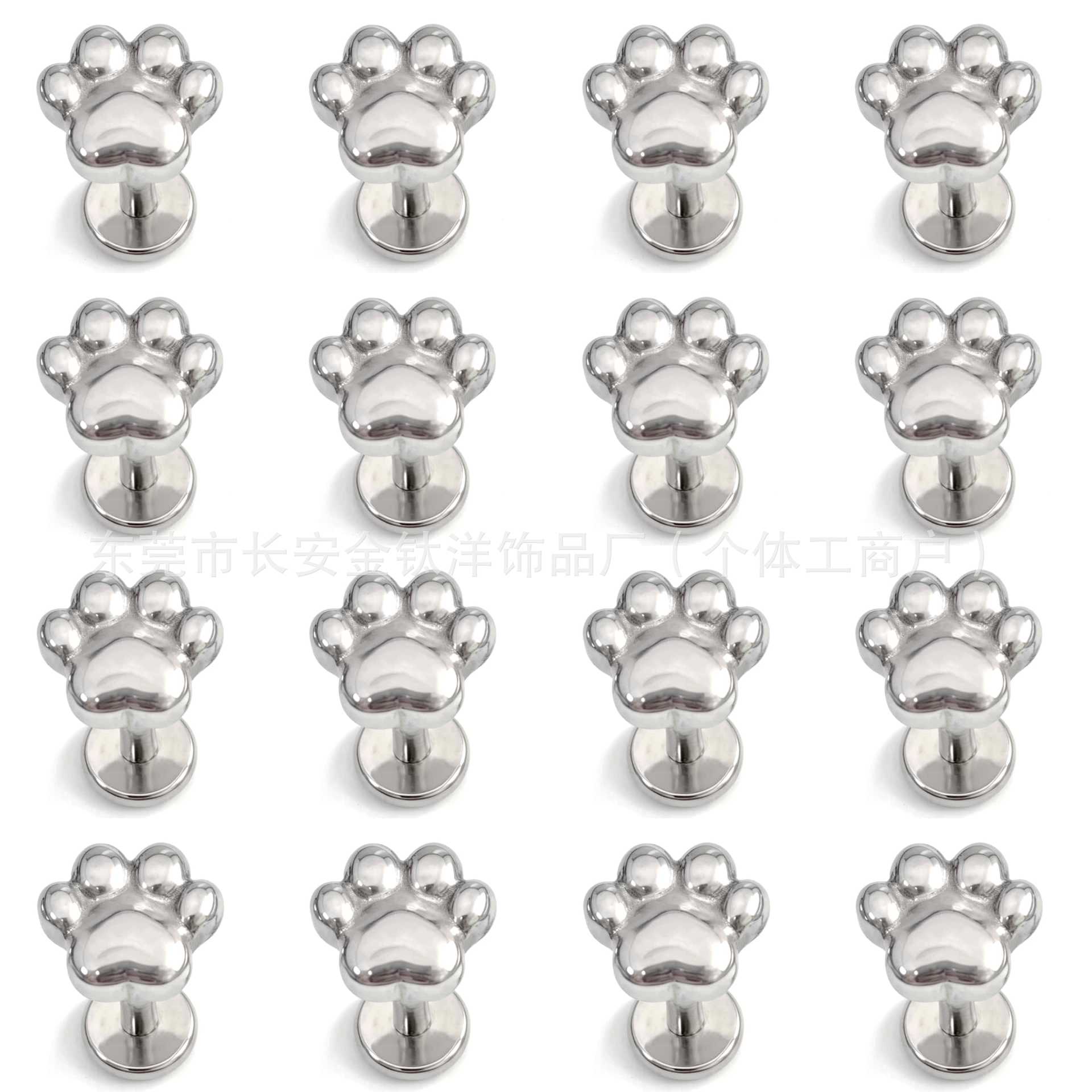 F136 Titanium Smooth Claw Animal Ear Studs Nose Studs Ear Bone Studs Cochlear Studs G23 Titanium Alloy Body Piercing Jewelry - Image 4