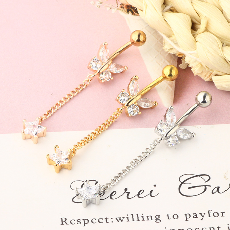Rose Gold Animal Shape Belly Button Ring 316L Surgical Steel Fashion Piercing Jewelry - Image 4
