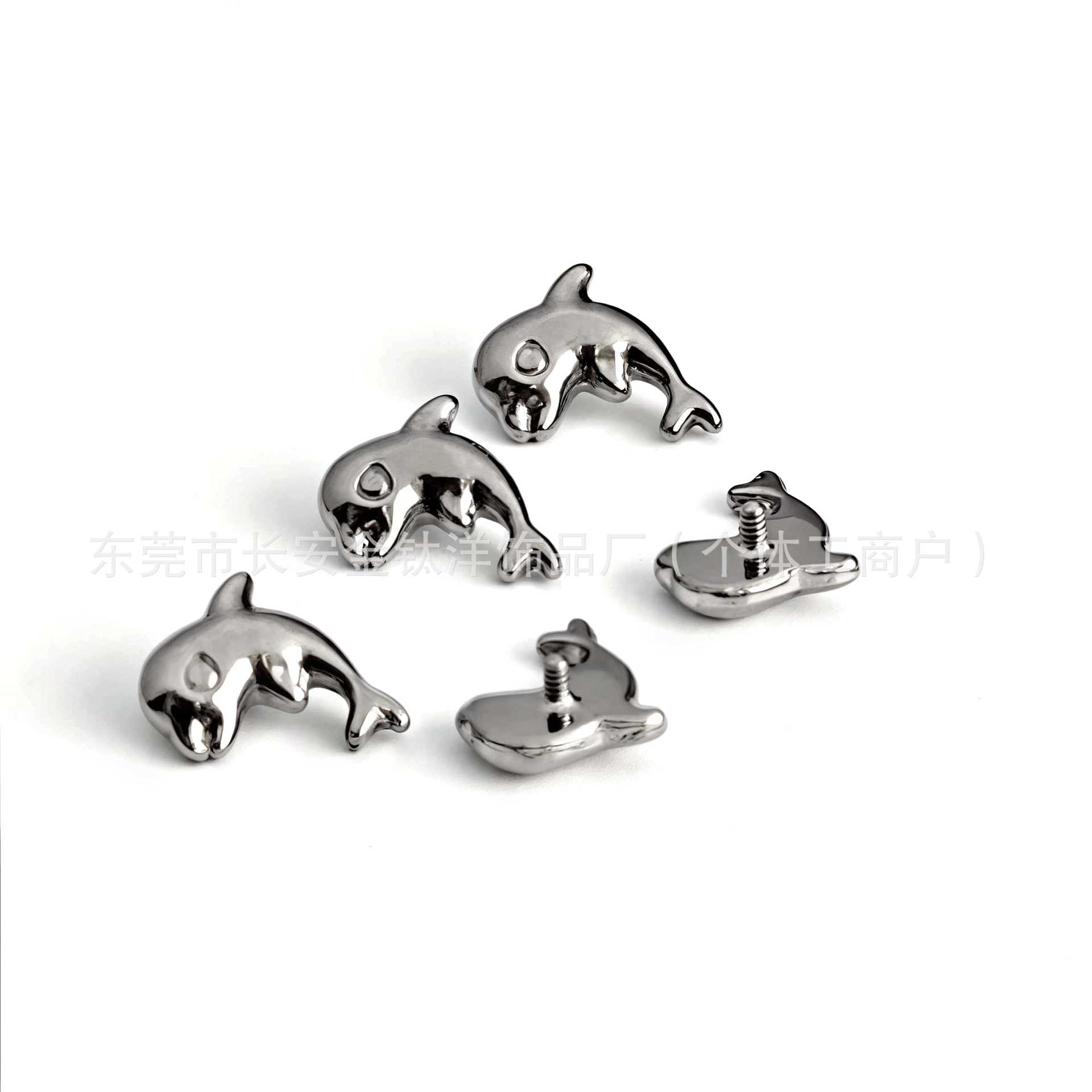 F136 Titanium Smooth Dolphin Ear Studs Nose Studs Cartilage Studs - G23 Titanium Alloy Body Piercing Jewelry Cochlear Studs - Image 5