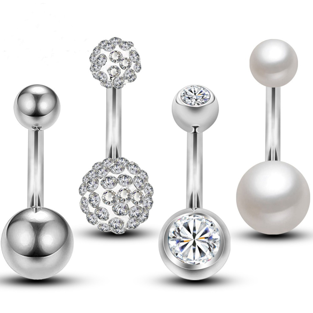 F136 Summer Girls G23 Titanium Belly Button Ring 14G Curved Barbell Navel Piercing Jewelry Gold - Image 4
