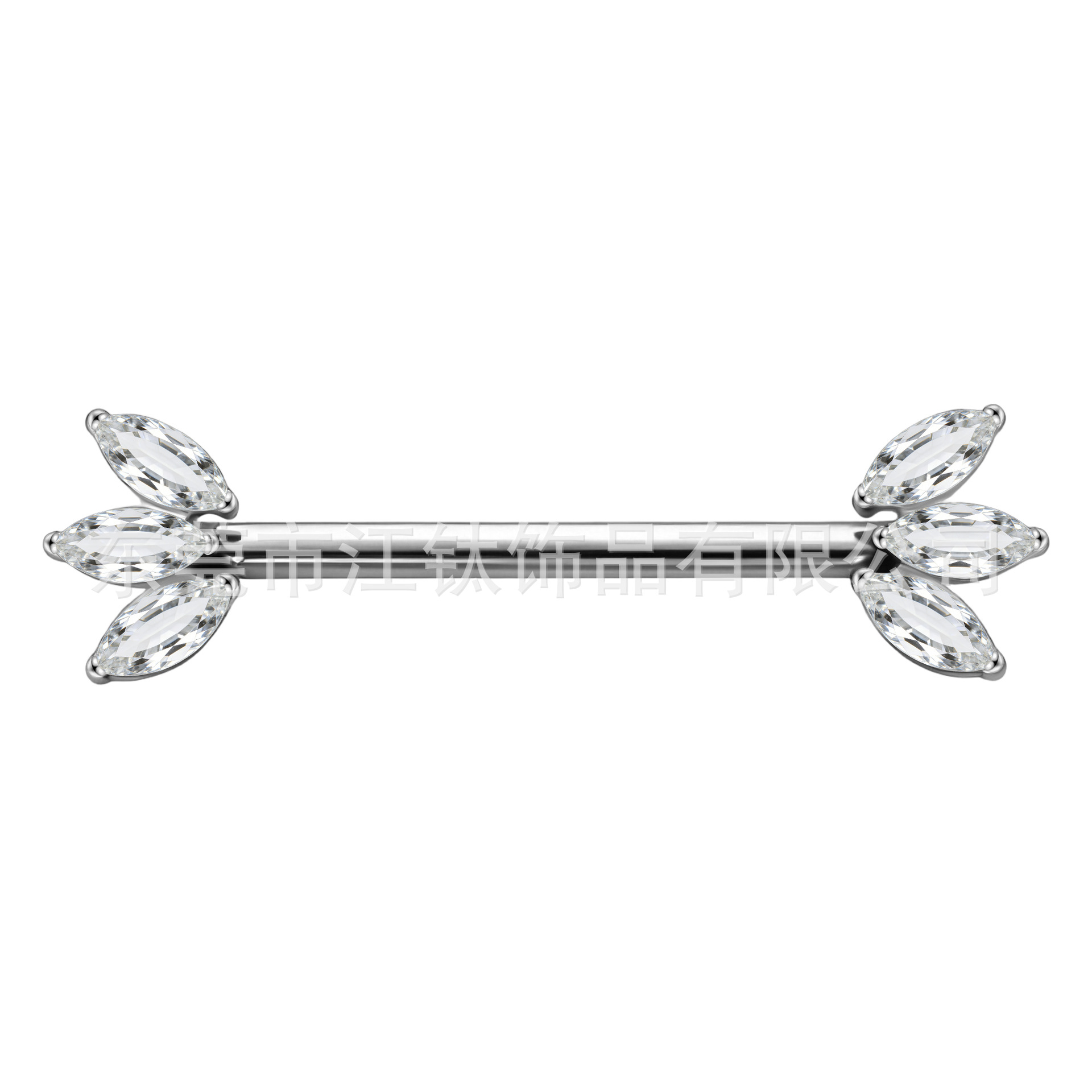 G23 Titanium Nipple Ring with Butterfly and Horse Eye Design, Inlaid Zircon, ASTM F136 Nipple Piercing Jewelry - Image 5