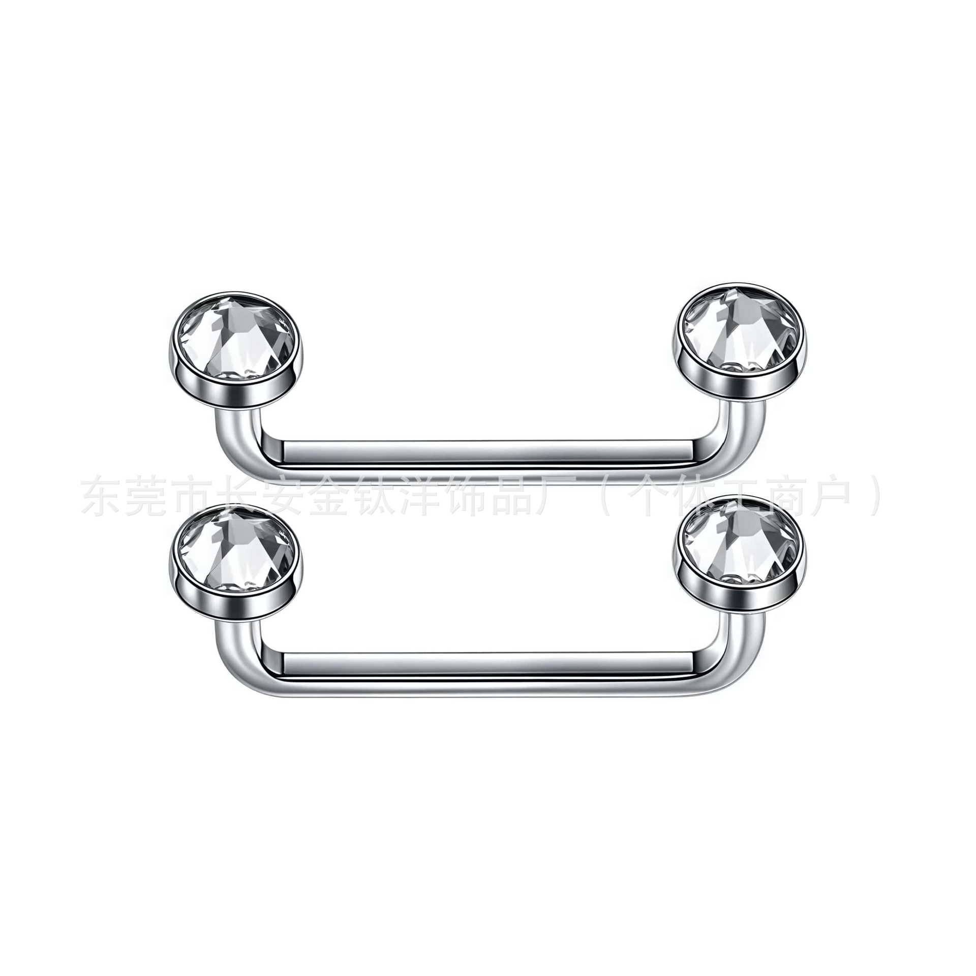 F136 Titanium Alloy Right-Angle Internal Thread Double-Headed Implant Clavicle Nail G23 Titanium Body Piercing Jewelry with Czech Drill - Image 3