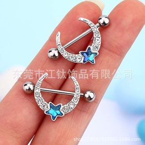 G23 Titanium Alloy Nipple Ring Nipple Studs Custom Jewelry by Jiangtai F136
