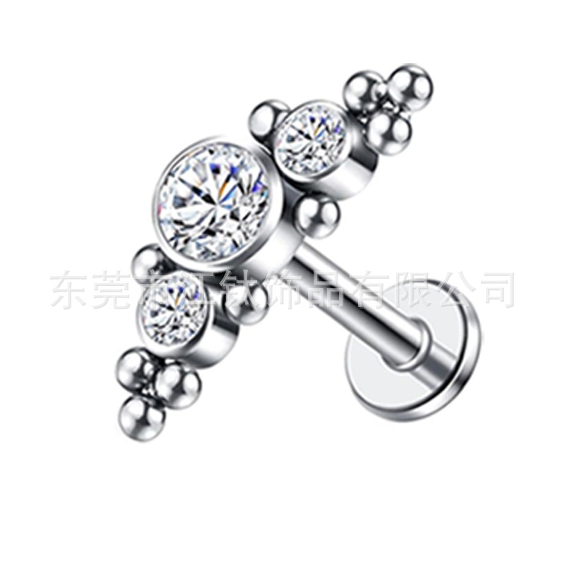 ASTM F136 Titanium Alloy Ball Piercing Earring Stud Ear Piercing Jewelry 1.2x8mm JT862 - Image 5