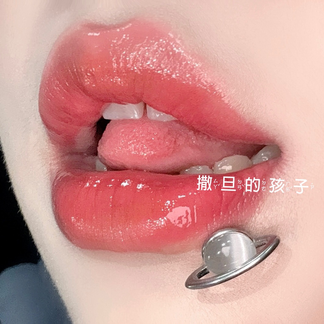 Satan's Child Flight Diary Lip Nail Titanium Steel Opal Flash Spice Nail Lip Ring Ear Bone Nail - Image 4