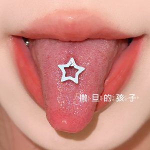 Satan Child Star Tongue Barbell 316L Surgical Steel Tongue Ring Tongue Piercing Jewelry