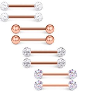Stainless Steel Tongue Nail Breast Ring Earring Set - Best Selling Piercing Jewelry for Europe and USA