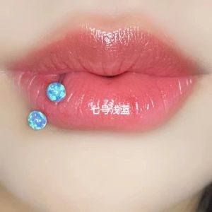 Opal Lip Ring Horseshoe Ring Lip Stud Stainless Steel Body Piercing Jewelry for Lip Lip Piercing