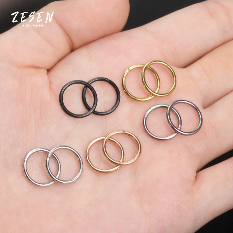 316L Surgical Steel BCR Captive Bead Ring Universal Nose Ring Ear Cartilage Hoop Geometric Style Body Jewelry Wholesale - Image 4