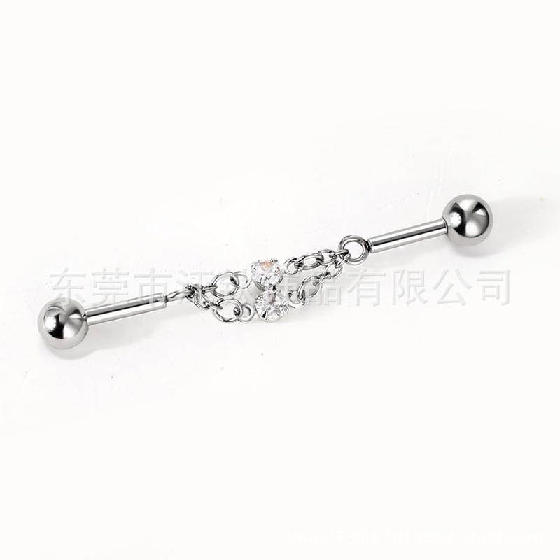 G23 Titanium Ear Bridge Barbell Earrings - ASTM F136 Titanium Alloy Body Piercing Jewelry Customized Ear Bone Nails - Image 2