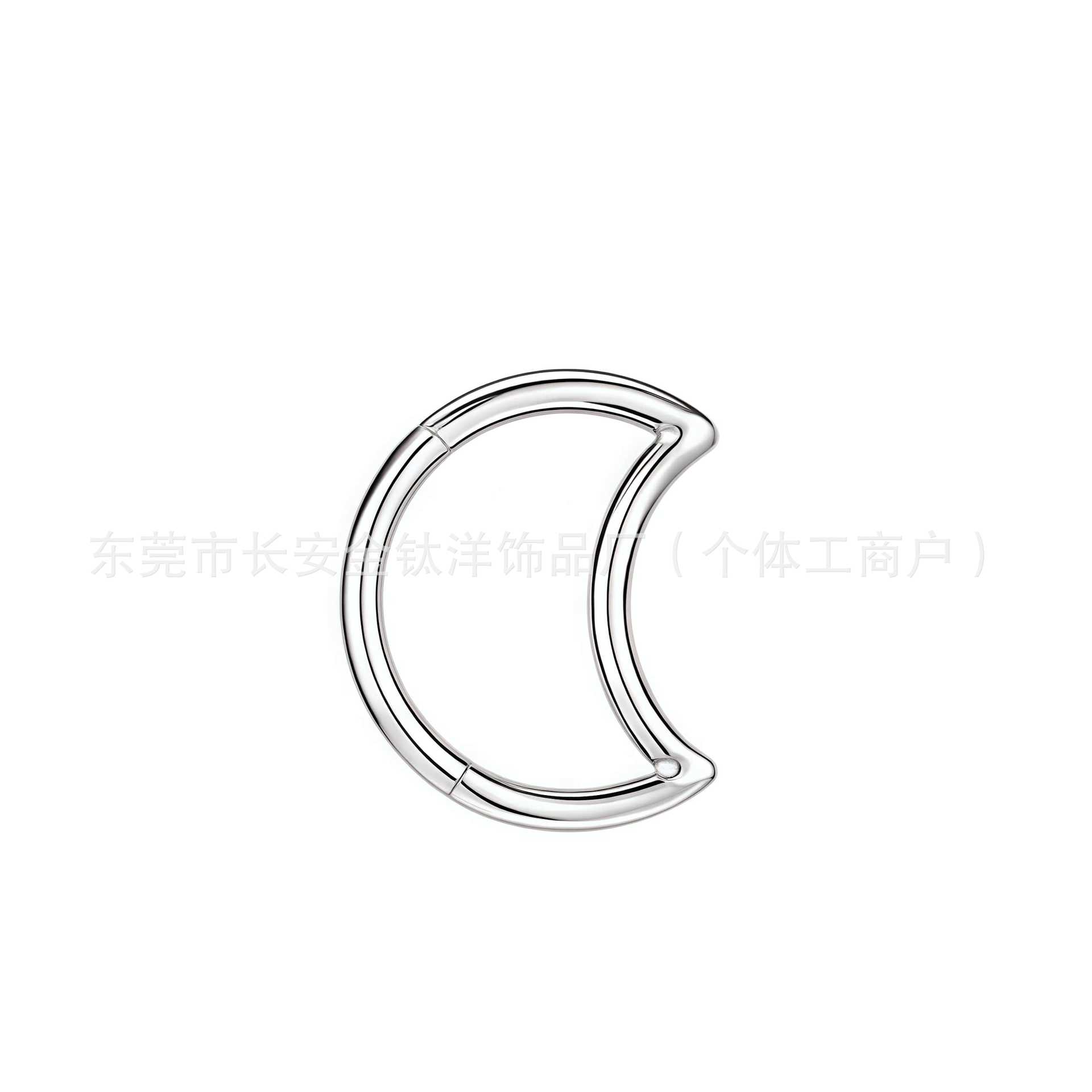 F136 Titanium Moon Lip Nose Ring Earrings Ear Bone Stud Closed Ring Nasal Septum G23 Titanium Alloy Piercing Jewelry - Image 3