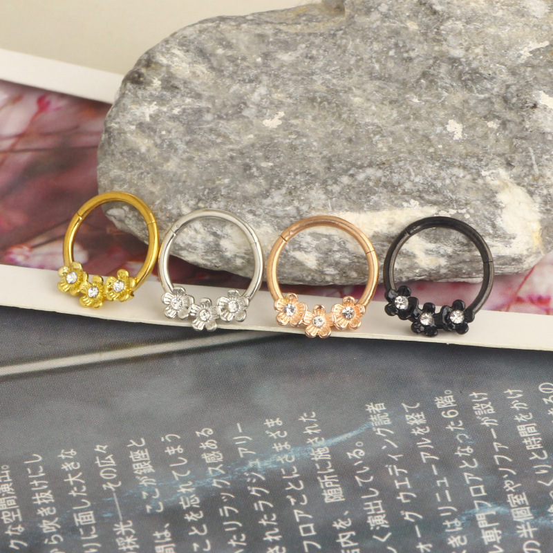 Star Shape Nose Ring Nose Stud Ear Cartilage Stud Star Ear Bone Nail Nose Piercing Jewelry 8mm 10mm Rose Gold - Image 5