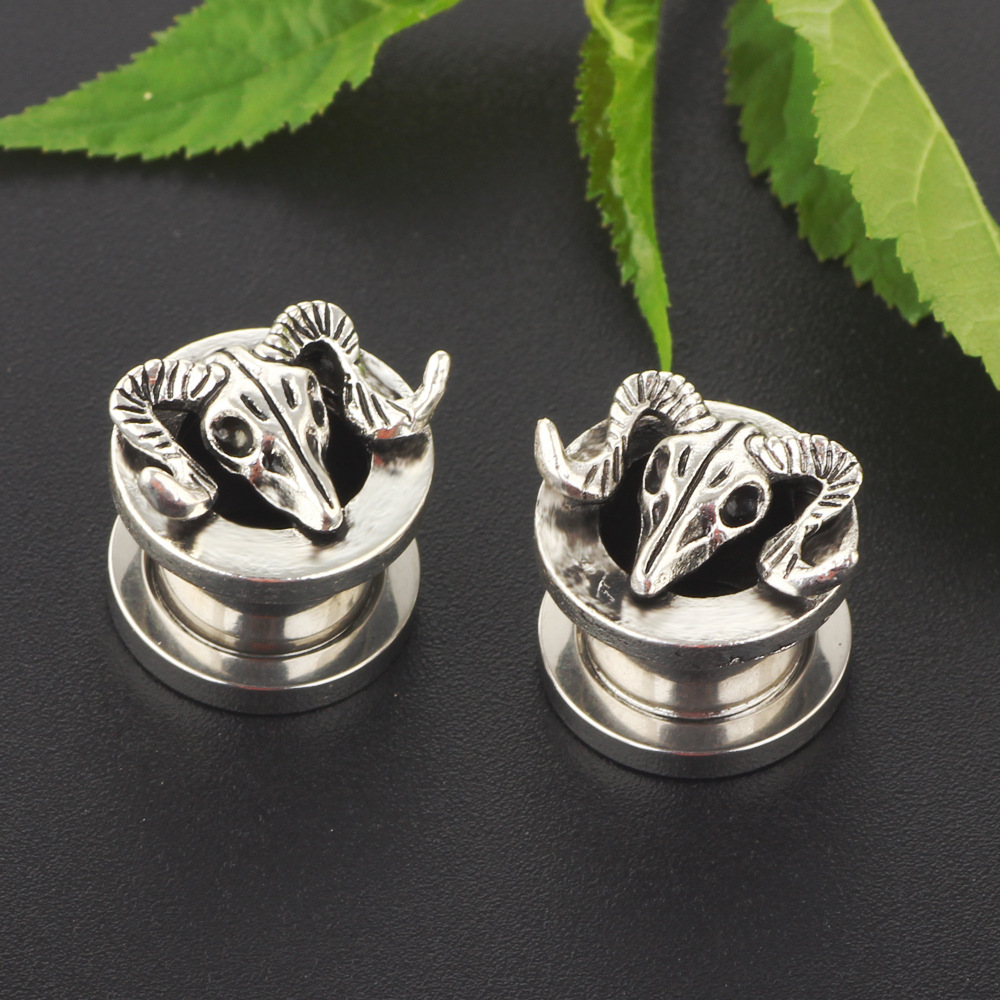 Geometric Ear Tunnels 6mm-16mm Stainless Steel Ear Stretching Piercing Jewelry - Image 4