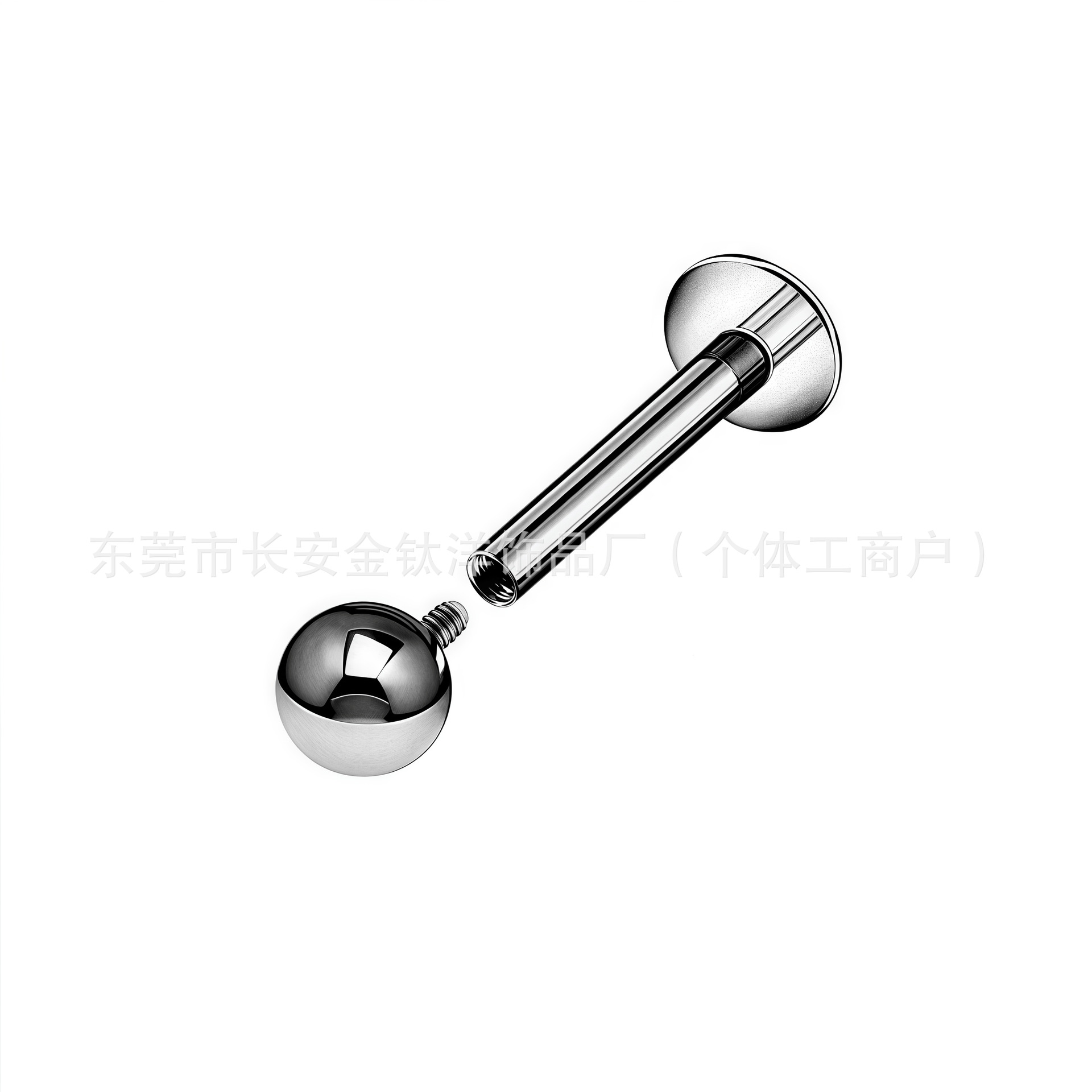 Titanium Lip Nail Round Ball Tongue Nail Ear Bone Nail Inner Tooth Flats Bottom Rod G23 Titanium Alloy Body Piercing Jewelry - Image 4