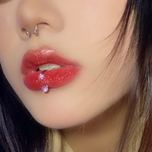 Lip Ring Horseshoe Clicker 316L Surgical Steel 1.2mm 12mm Inner Diameter 4mm Ball External Thread Body Piercing Jewelry