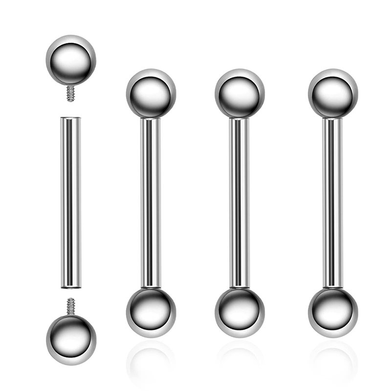 G23 Titanium Internal Thread Straight Rod Tongue Nail Earrings F136 Titanium Alloy Ear Bridge Basic Rod Body Piercing Jewelry Accessories - Image 5