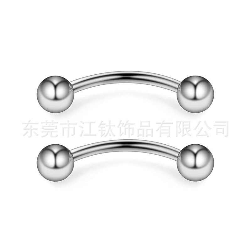 F136 Titanium Eyebrow Nail Pin Ball Bending Rod 16G (1.2mm) G23 Titanium Alloy Body Piercing Jewelry - Image 2