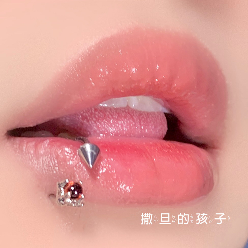 Red Dragon Claw Horseshoe Lip Ring External Thread 316L Surgical Steel Lip Piercing Jewelry 12mm Ring 1.2mm Thick Sweet Cool Style - Image 3