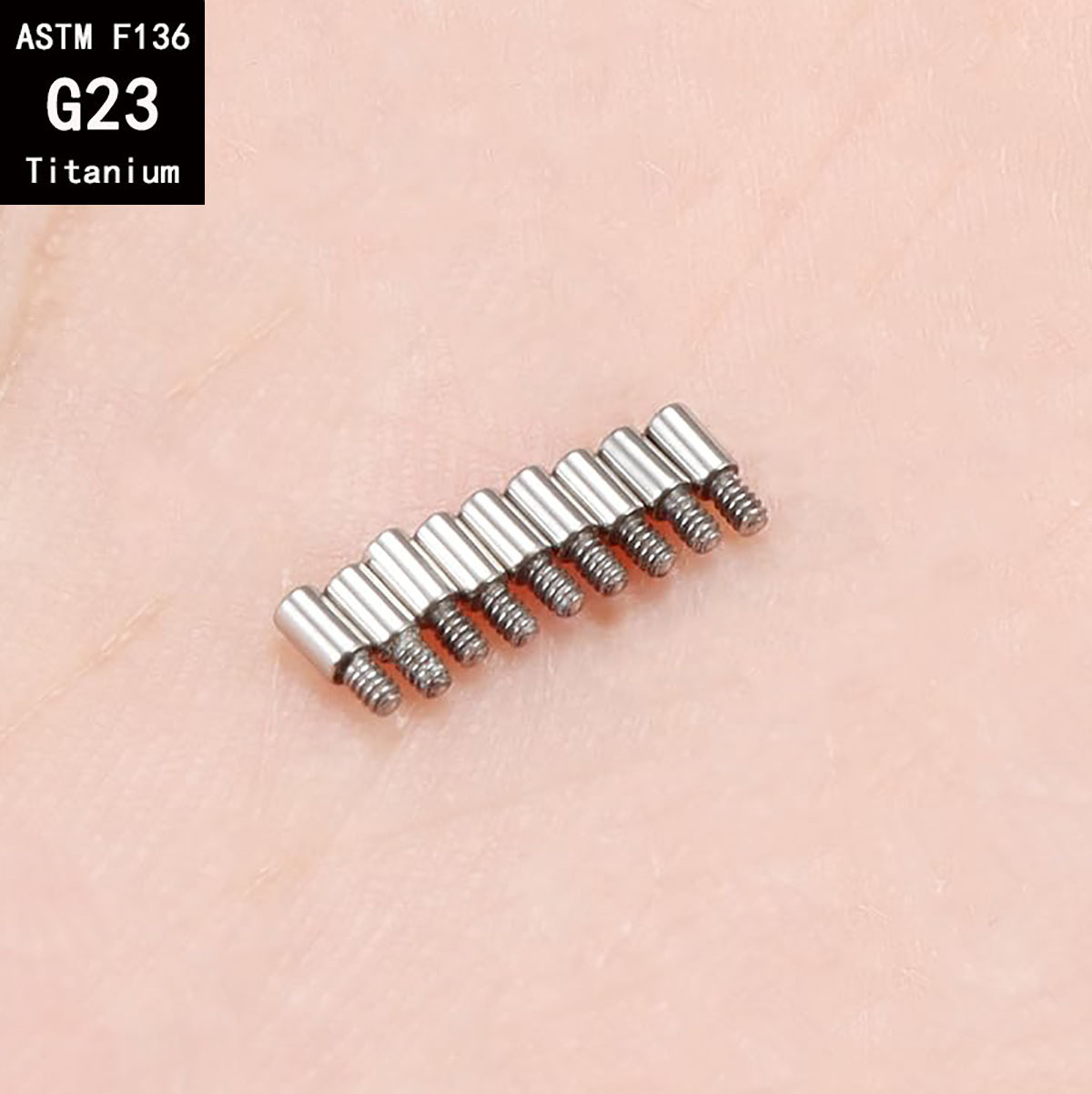 G23 Titanium 2mm Extension Rod for F136 Titanium Internally Threaded Lip, Ear, Navel Piercing Accessories - Image 4