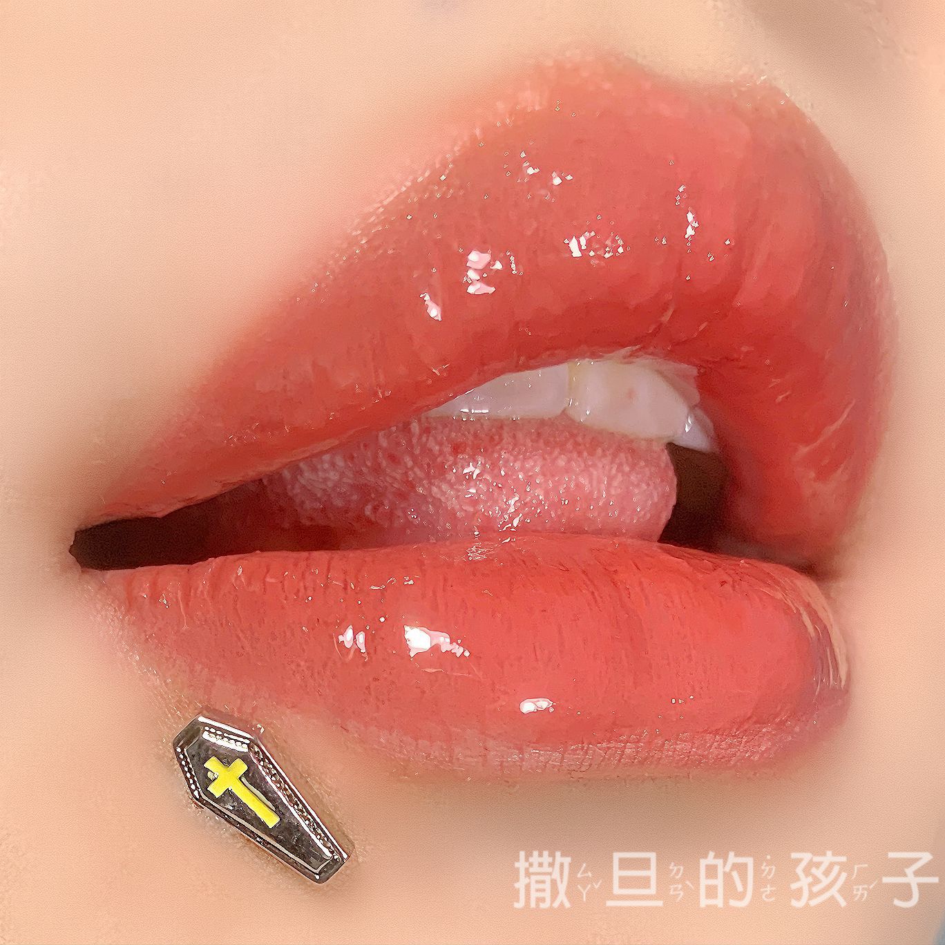 Titanium Steel Sweet Cool Lip Nail Coffin Shape Lip Ring Labret Stud Ear Bone Nail I Thread Piercing Jewelry - Image 4