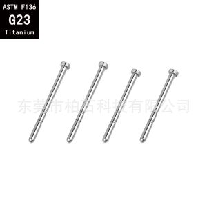 F136 Titanium Alloy Ear Stud Anti-Allergic Ear Nail G23 Titanium Ear Bone Nail Body Piercing Anti-Blocking Ear Jewelry