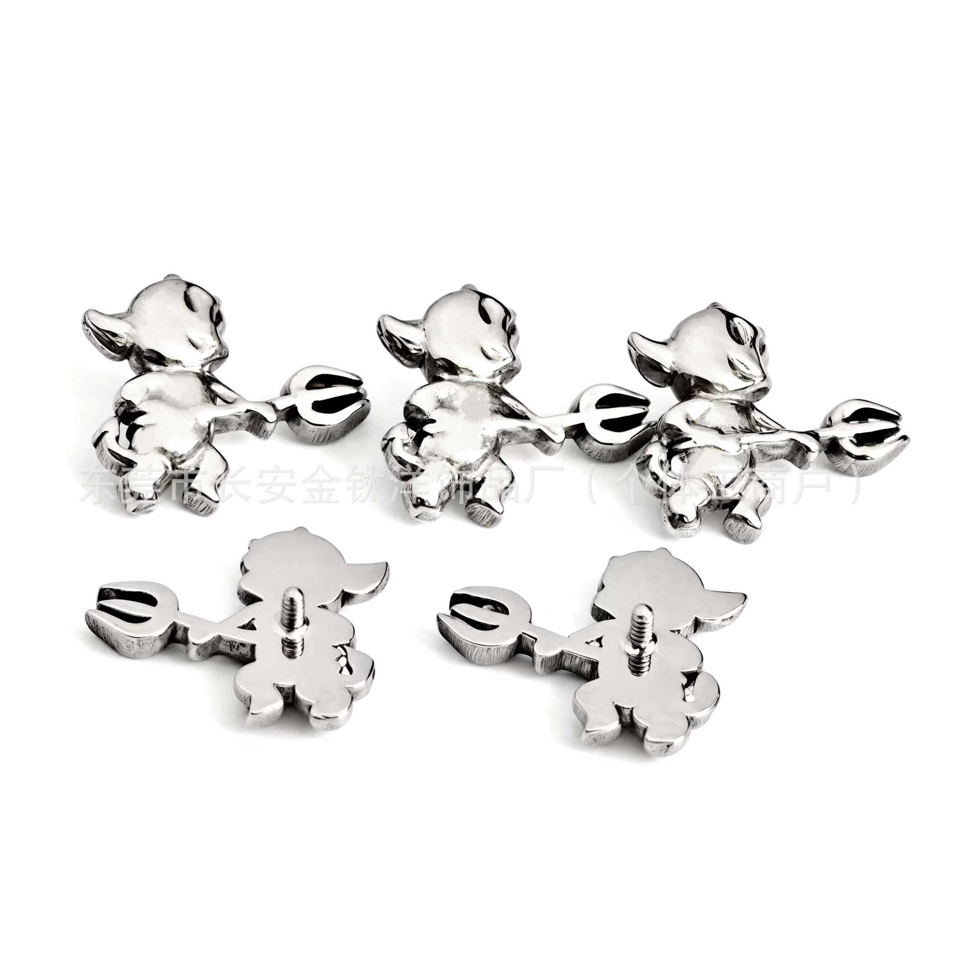 F136 Titanium Little Devil Trident Ear Stud Nose Stud Ear Bone Stud G23 Titanium Alloy Body Piercing Jewelry Cochlear Stud - Image 5