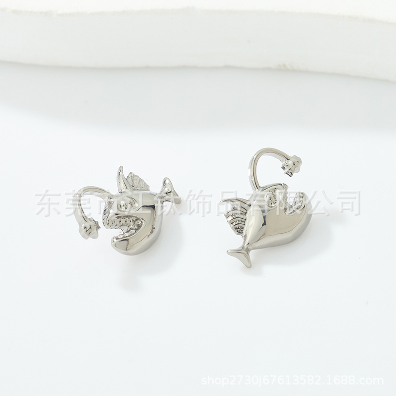 F136 Titanium Lantern Fish Chandelier Earrings G23 Titanium Cartilage Stud Cartilage Jewelry for Helix Tragus Conch - Image 2