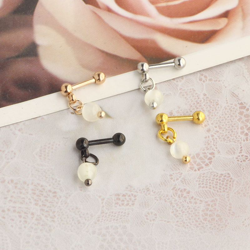 Stainless Steel Star Ear Bone Nail Barbell Earrings Double Head Screw Ball Earrings Popular Piercing Jewelry - Image 2