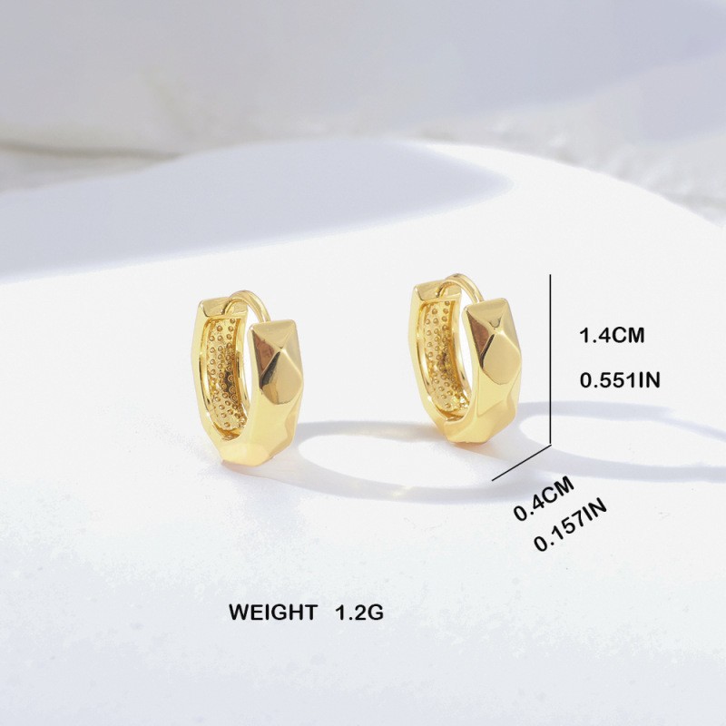 European American Rhombus Earrings High-End Girls Light Luxury Small Fragrance Earrings Elegant Glossy Earrings - Image 4