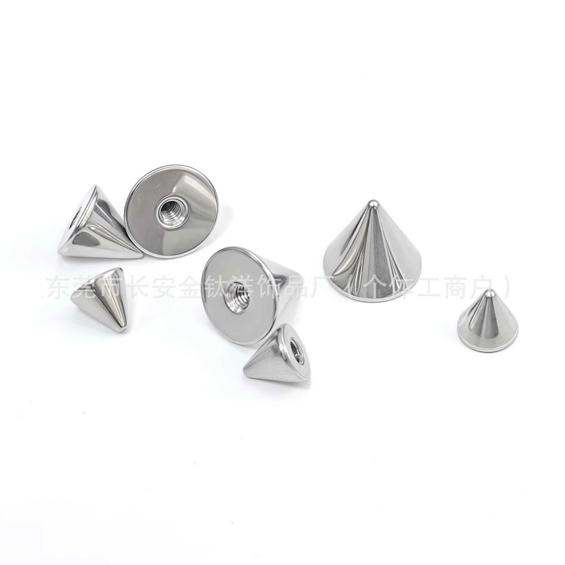F136 Titanium Pointed Cone Thread Devil Nail Earrings Lip Nail Eyebrow Nail Ear Wheel Nail G23 Titanium Alloy Body Piercing Jewelry - Image 5