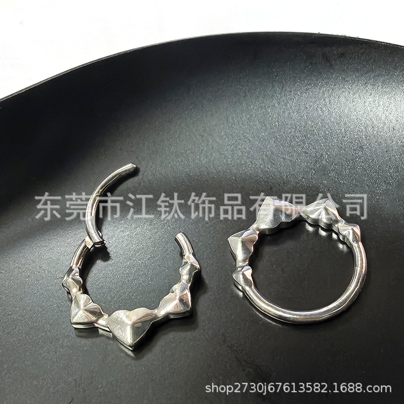 G23 Titanium Alloy Heart Shape Nose Ring Love Open Ring Cross-Border Gold Earrings Nose Jewelry Body Piercing - Image 3