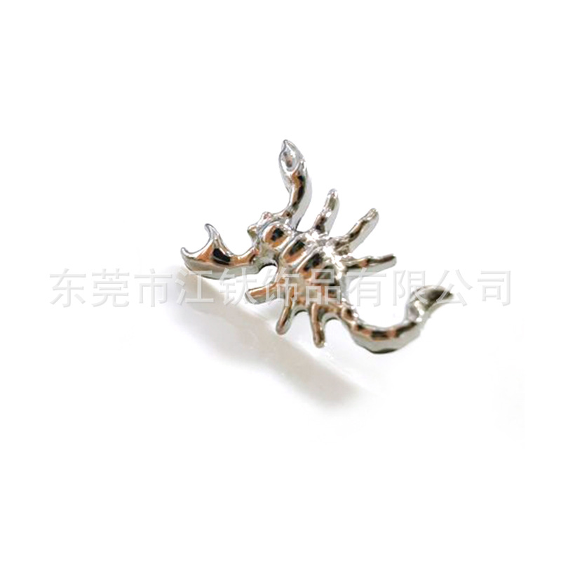 JT453 Scorpion Flat Back Labret Stud - G23 Titanium Alloy Gold Ear Cartilage Piercing Jewelry - Image 4