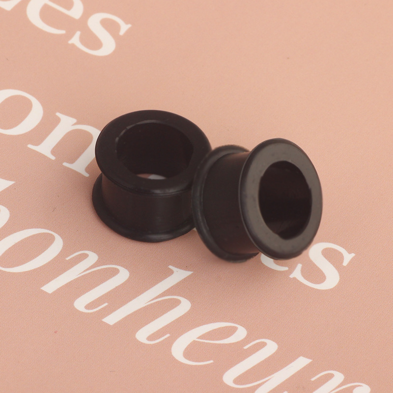 Black Wheel Silicone Auricle Ear Plug Expander 25mm - Stainless Steel Star Piercing Jewelry for EBAY Amazon WISH - Image 2