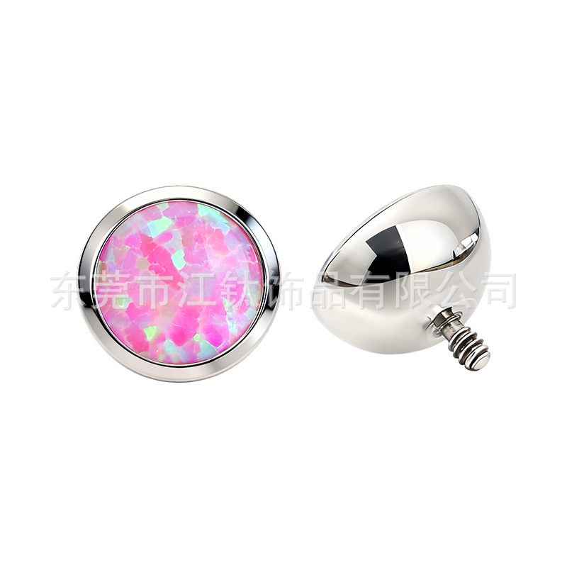 G23 Titanium Opal Ear Bone Stud - ASTM F136 Titanium Alloy Earrings for Cartilage, Helix, Tragus, Lip - Image 5
