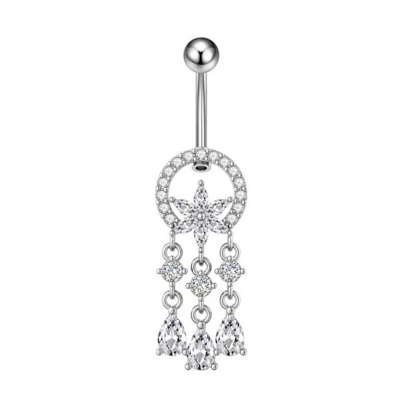 Stainless Steel Gold Butterfly Navel Ring Dangle Belly Button Piercing Jewelry - Image 4
